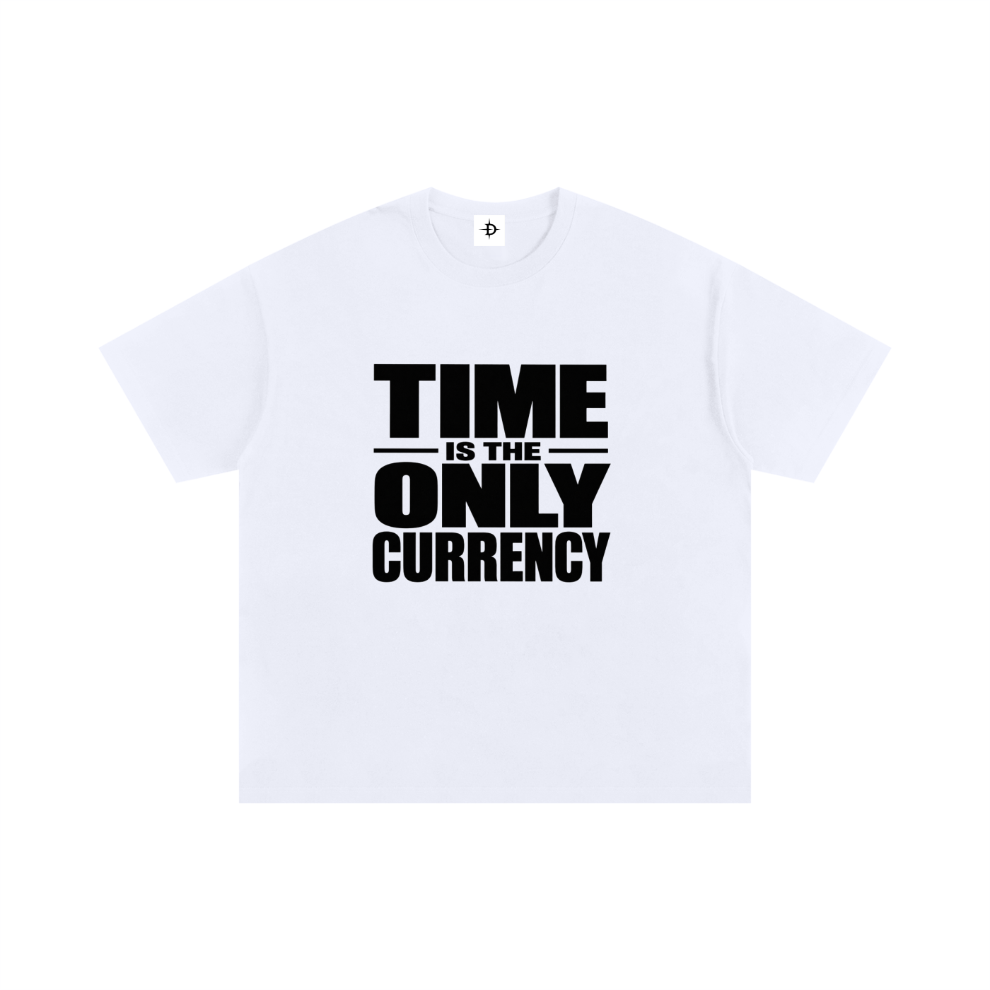 “TIME IS THE ONLY CURRENCY” OVERSIZED TEE
